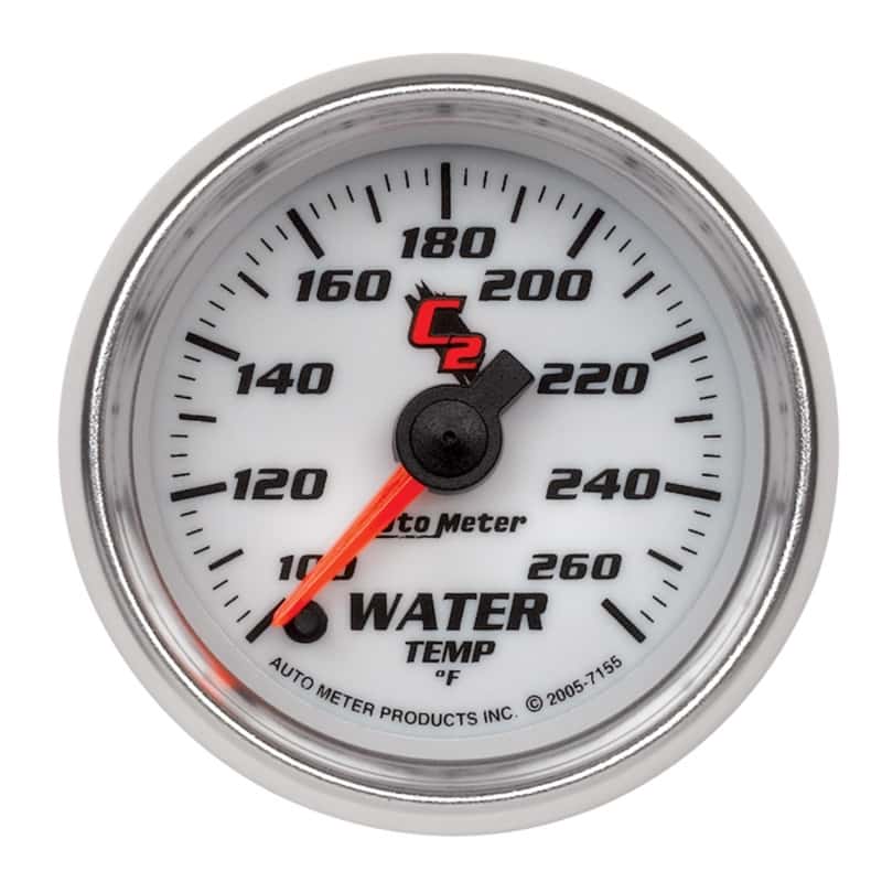 AutoMeter — Autometer C2 52mm 100-260 Deg F Electronic Water Temp Gauge
GA 2" WTEMP STEPR C2 - view 1