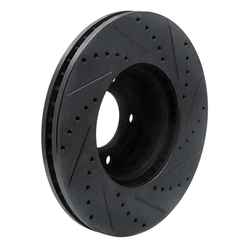R1 Concepts — R1 08-18 Mercedes-Benz G550 Front Left Drilled & Slotted Black Brake Rotor
R1 Brake Rotor Drill - view 4