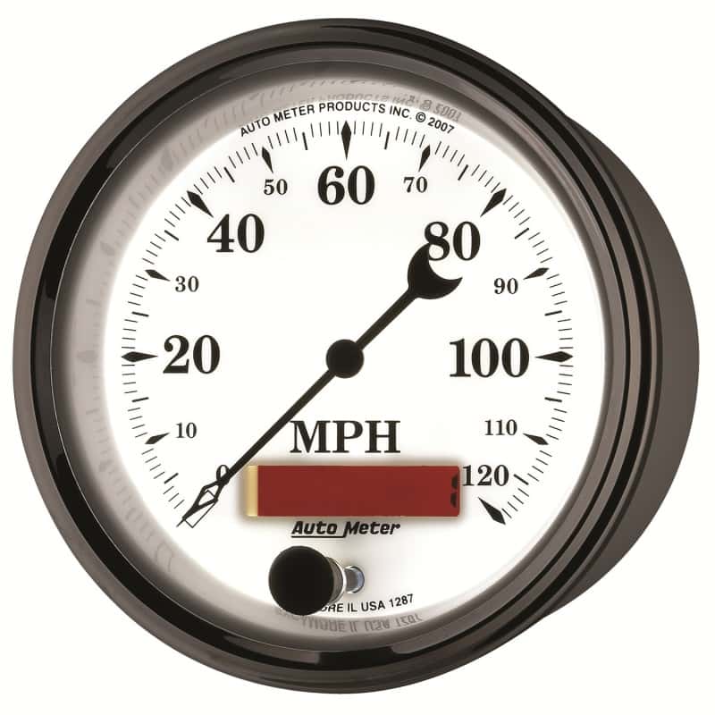 AutoMeter — AutoMeter Gauge Speedometer 3-3/8in. 120MPH Elec. Prog. W/ Lcd Odo Old Tyme Wht II
3-3/8" SPEEDO, 120 M - view 9