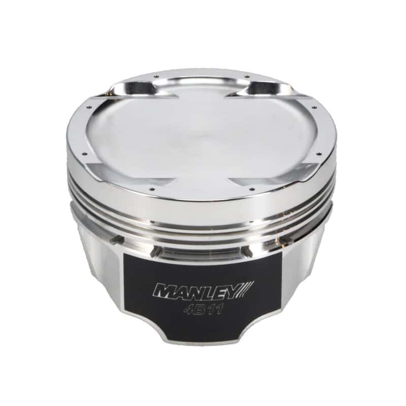 Manley Performance — Manley 08+ Mitsubishi 4B11T 86.5mm (+.5mm) -11cc Dome 9.0:1 CR Turbo Tuff Series Piston Set w/ Rings
Piston Set - view 5