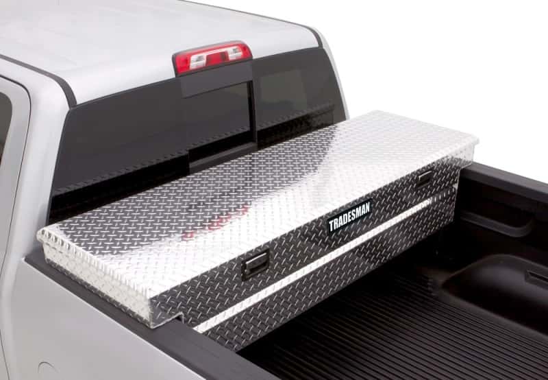 Tradesman — Tradesman Aluminum Single Lid Cross Bed Truck Tool Box (63in.) - Black - view 4