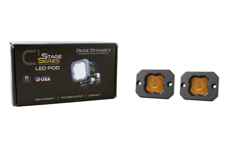Diode Dynamics — Diode Dynamics Stage Series C1 LED Pod - Yellow SAE Fog Flush ABL (Pair) - view 3