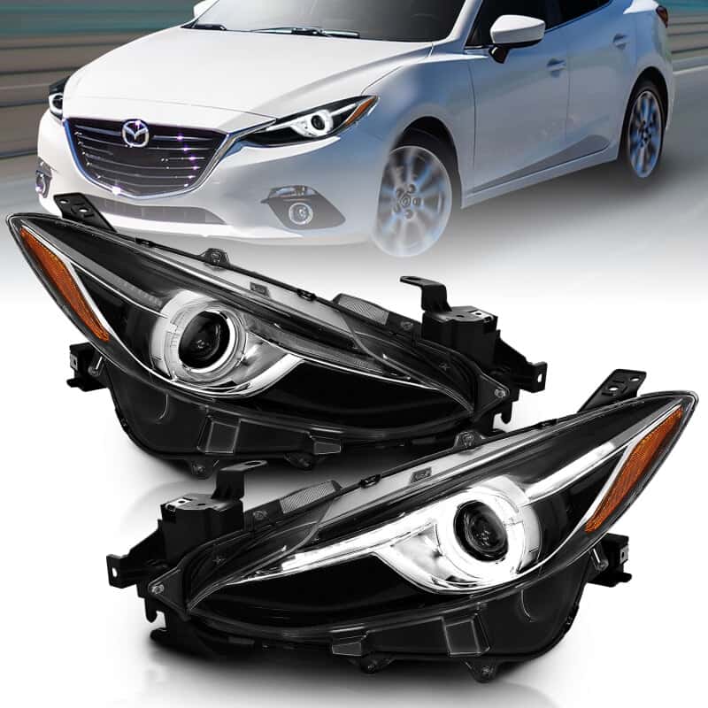 ANZO — ANZO Projector Headlights With Halo Black w/Amber 14-17 Mazda 3
Head Light Set
HdLtSet - view 8
