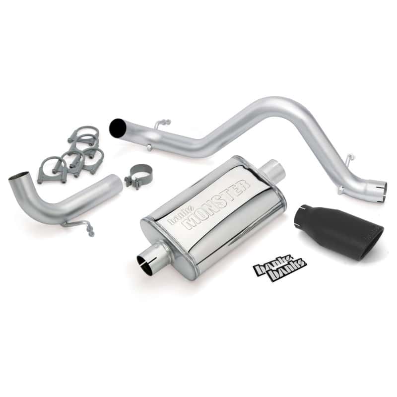 Banks Power — Banks Power 12-15 Jeep 3.6L Wrangler (All) - 2dr Monster Exh Sys - SS Single Exh w/ Black Tip
Performance Exhausts
Monster Exhaust - view 3