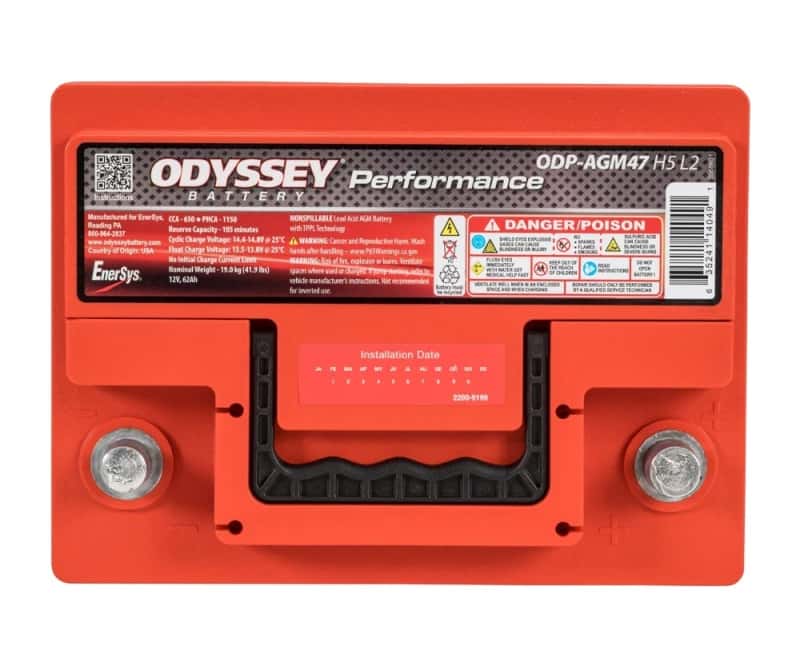 Odyssey Battery — Odyssey Battery Auto/Truck/Heavy Duty & Commercial Performance AGM Battery (47-650)
Odyssey ODP-AGM47 H5 - view 3