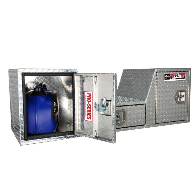 Westin — Westin/Brute V Shape Goose Neck 5th Wheel 57in Tailgate Box 1 Drawer/2 Swing Doors - Aluminum
Tool Box - view 4