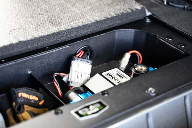 DV8 Offroad — DV8 Offroad 21-23 Ford Bronco (Exc. Bronco Raptor) Air Compressor Mount & Storage Box
Compressor Box Mount - view 9