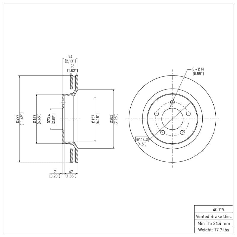 DFC — DFC 99-04 Chrysler Concorde Front Brake Rotor
DFC Brake Rotor - view 6