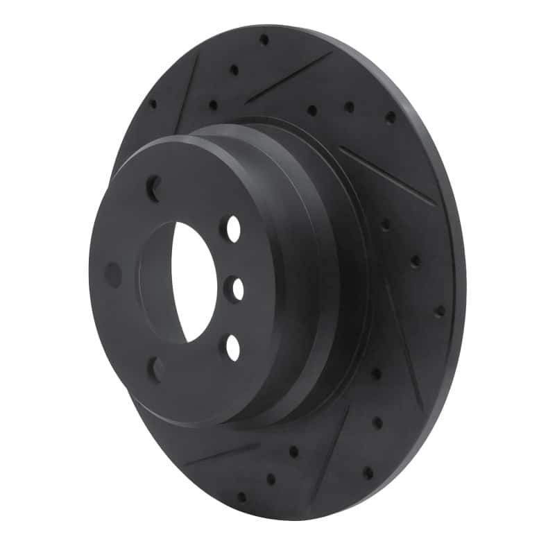 R1 Concepts — R1 00-06 BMW X5 Rear Left Drilled & Slotted Black Brake Rotor
R1 Brake Rotor Drill - view 2