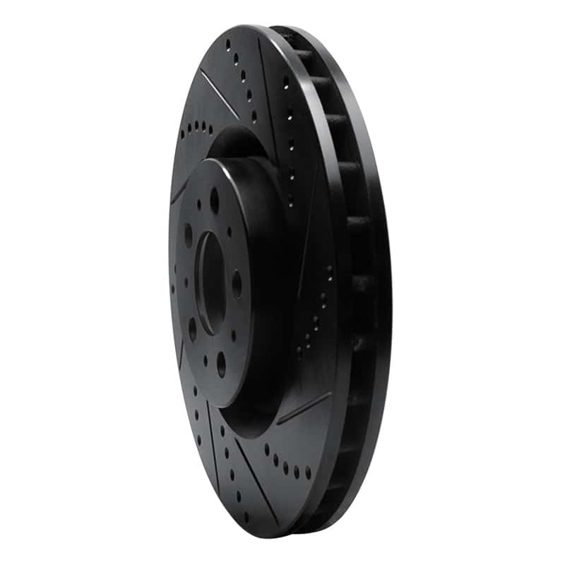 R1 Concepts — R1 04-07 Volvo V70 Front Right Drilled & Slotted Black Brake Rotor
R1 Brake Rotor Drill - view 2