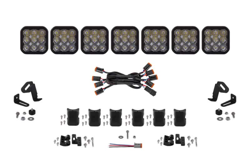 Diode Dynamics — Diode Dynamics SS5 Pro Universal CrossLink 7-Pod Lightbar - White Driving - view 1