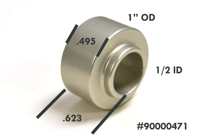 Ridetech — Ridetech Shock Mount Spacer w/ 1/2in I.D. For Cantilever Pin or Shock Stud
Shock Mount Spacer - view 2