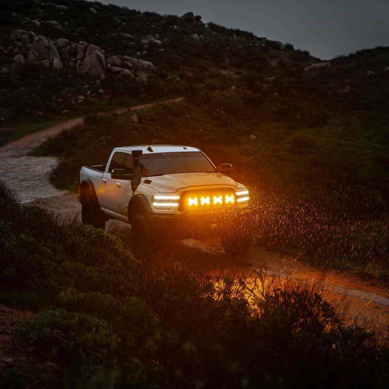 KC HiLiTES — KC HiLiTES SlimLite 8in. LED Light Shield (Shield Only) - Amber - view 4