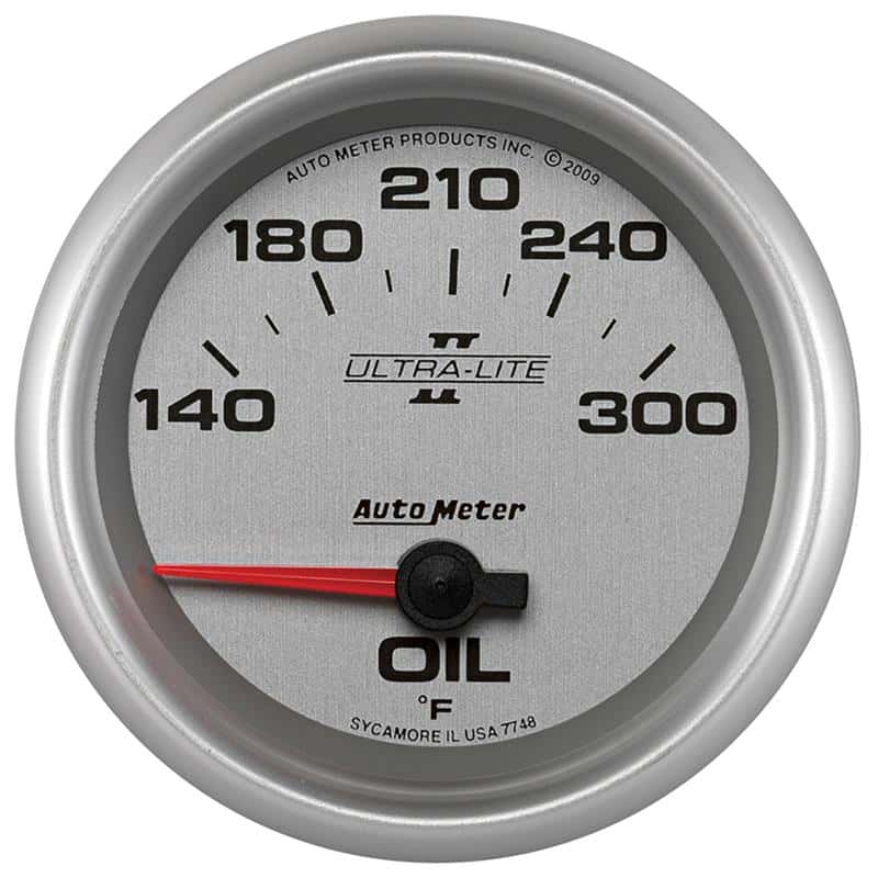 AutoMeter — Autometer Ultra-Lite II 2 5/8in 140-300 Degree F Short Sweep Electronic Oil Temperature Gauge
2-5/8" OIL TEMP, 140 - view 2