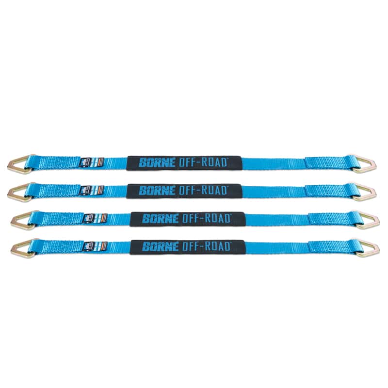 Borne Off-Road — Borne Off-Road Vehicle Ratchet Tie-Down Kit (4 pack) Blue - view 4