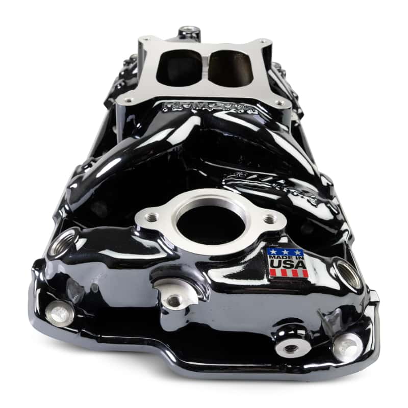 Edelbrock — Edelbrock Chevy Small Block Performer RPM AIR-Gap Intake Manifold Black Plasma Finish - view 6