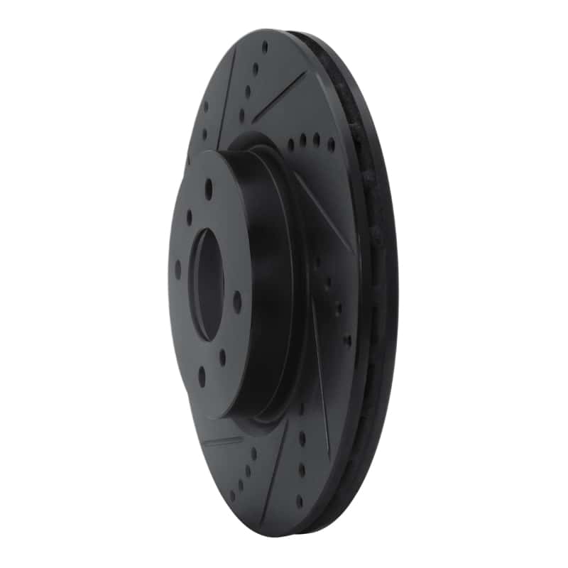 R1 Concepts — R1 04-06 Nissan Sentra Front Left Drilled & Slotted Black Brake Rotor
R1 Brake Rotor Drill - view 2