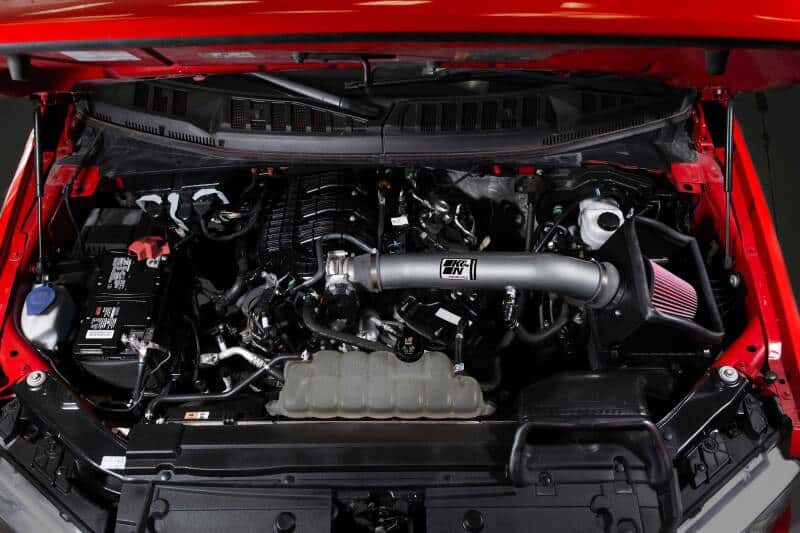 K&N Engineering — K&N 18-24 Ford F150 3.3L V6 Performance Air Intake System w/ Red Air Filter
Air Intake System - view 4