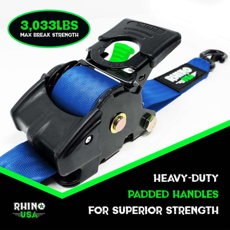 Rhino USA — Rhino USA Retractable Ratchet Straps (2Pk 2Inx10Ft) Blue
Tie Strap - view 2