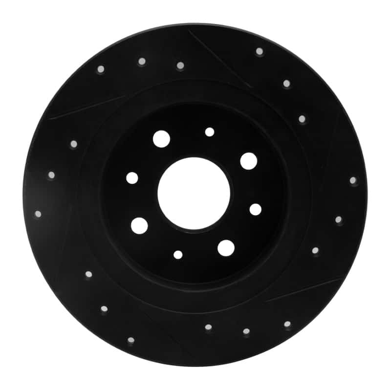 R1 Concepts — R1 98-03 Kia Sephia Rear Left Drilled & Slotted Black Brake Rotor
R1 Brake Rotor Drill - view 5