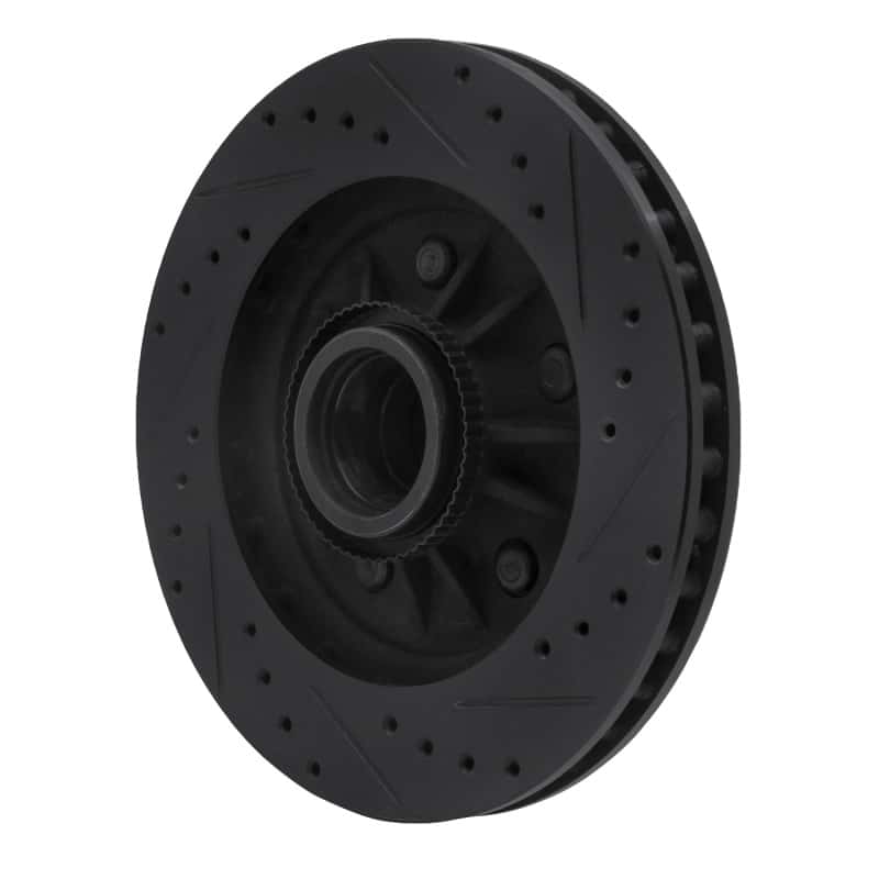 R1 Concepts — R1 97-00 Ford Expedition Front Left Drilled & Slotted Black Brake Rotor
R1 Brake Rotor Drill - view 4