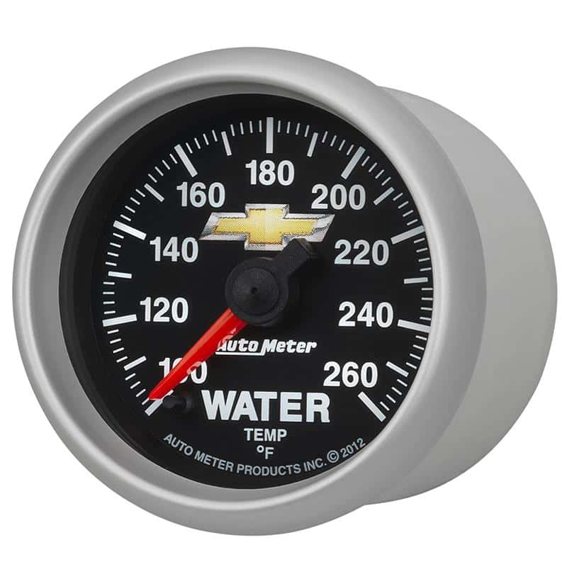 AutoMeter — AutoMeter Gauge Water Temp 2-1/16in. 100-260 Deg. F Digital Stepper Motor Chevy Gold Bowtie
GA 2" WTMP 260F COPO - view 3