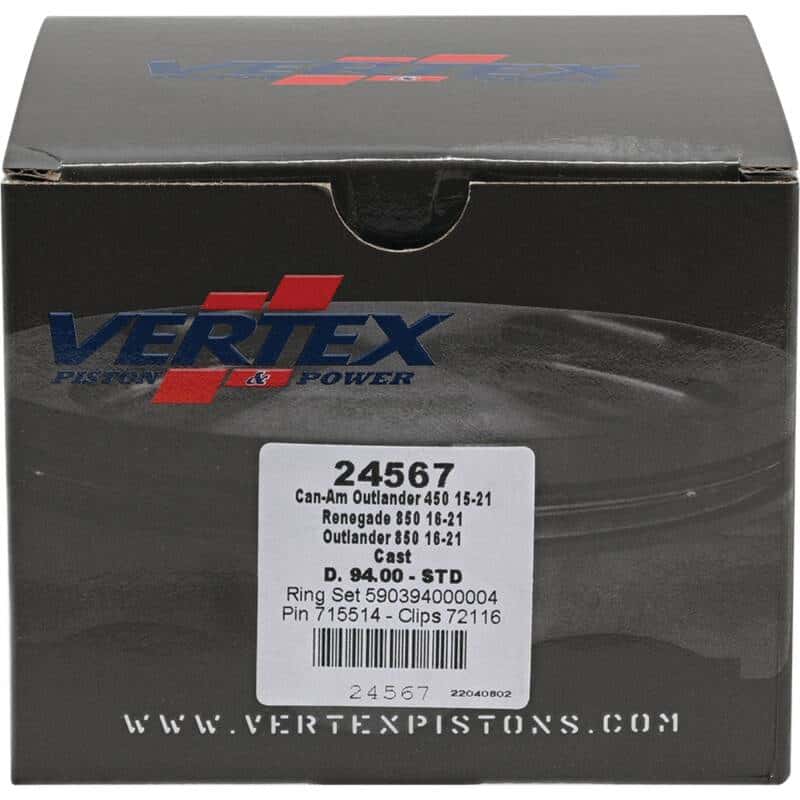 Vertex Pistons — Vertex Piston 17-21 Can-Am Outlander 450 4x4 450cc Cast Replica Piston Kit - view 4