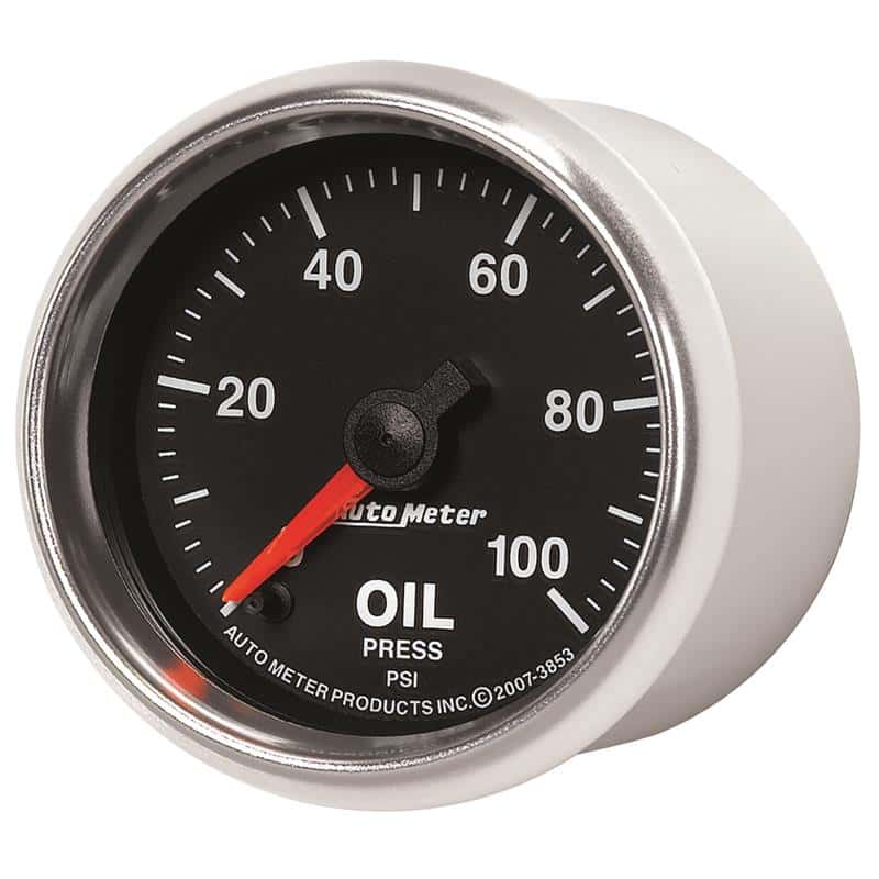 AutoMeter — Autometer GS Series 2-1/16in Oil Pressure Gauge 100PSI Electric Full Sweep
2-1/16" OIL PRESS, 0 - view 2