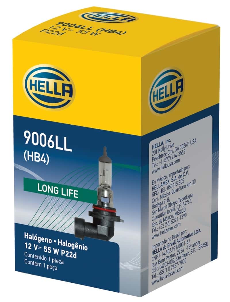 Hella — Hella Bulb 9006/HB4 12V 55W P22d T4 LONGLIFE
9006LL Halogen Bulb - view 6
