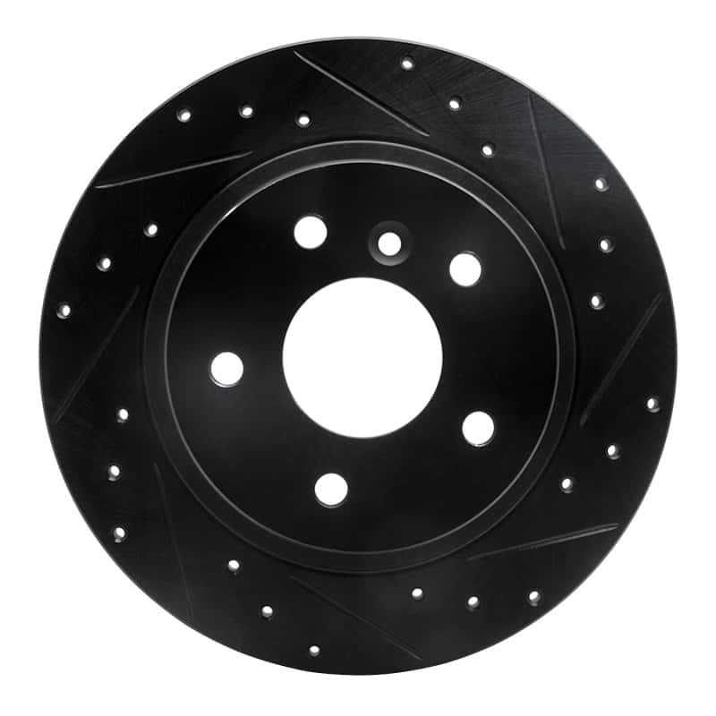 R1 Concepts — R1 94-04 Land Rover Discovery Rear Right Drilled & Slotted Black Brake Rotor
R1 Brake Rotor Drill - view 1