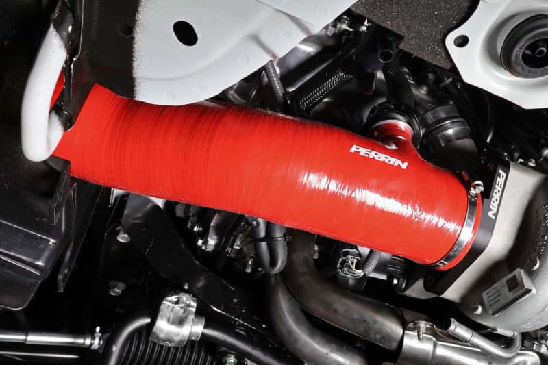 Perrin Performance — PERRIN 22-24 Subaru WRX / 20-25 LGT & OBXT Turbo Inlet Hose w/Turbo Adapter Flange (Long) - Red - view 13