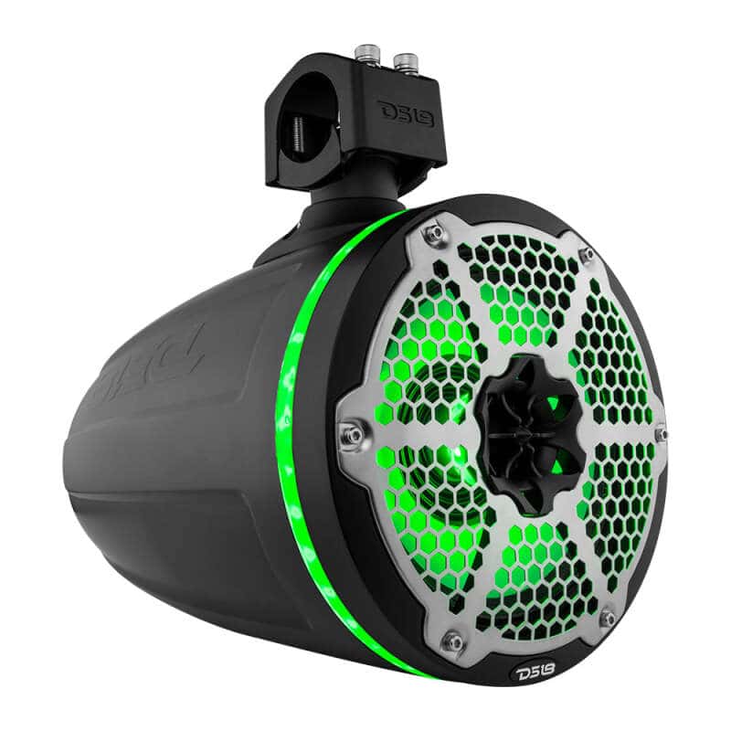 DS18 — DS18 Marine And Powersports Towers 8in 1in Driver 180 Watts RMS RGB LED Lights Black - view 8