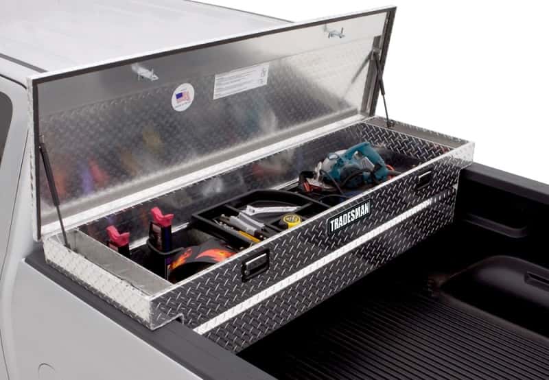 Tradesman — Tradesman Aluminum Single Lid Cross Bed Truck Tool Box (63in.) - Black - view 5