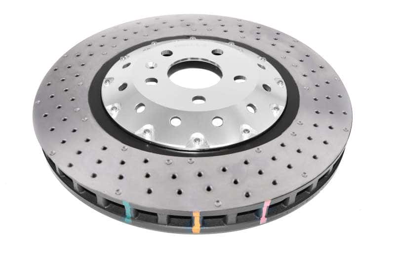 DBA — DBA 06-17 Audi RS3 8V Sedan 5000 Fully Assembled 2-Pc Clear Anodized Hat T3 Drilled/Dimpled Rotor
Brake Rotor - view 1
