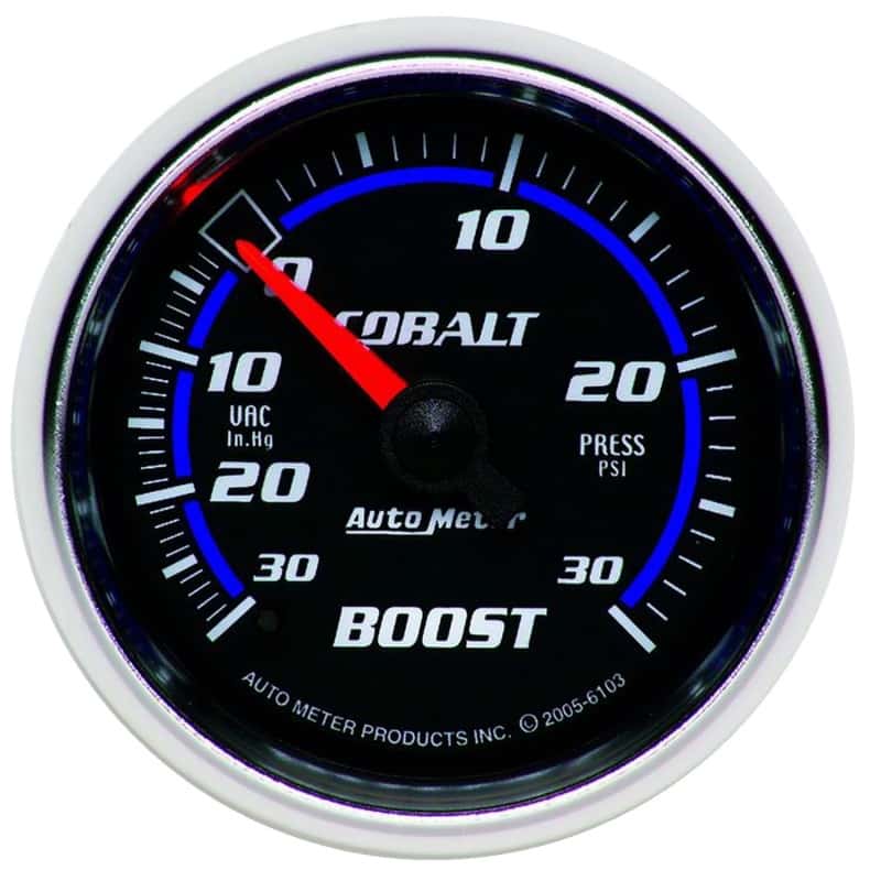 AutoMeter — Autometer Cobalt 52mm 30psi mechanical Boost Gauge
GA 2" BST 30PSI M CB - view 1