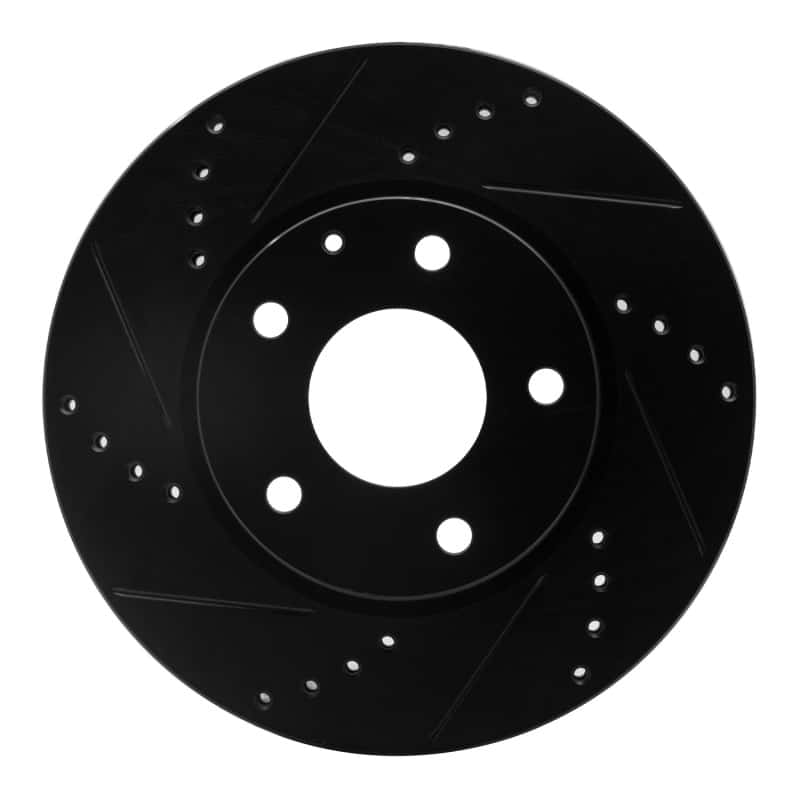 R1 Concepts — R1 14-24 Mazda 3 Front Left Drilled & Slotted Black Brake Rotor
R1 Brake Rotor Drill - view 1