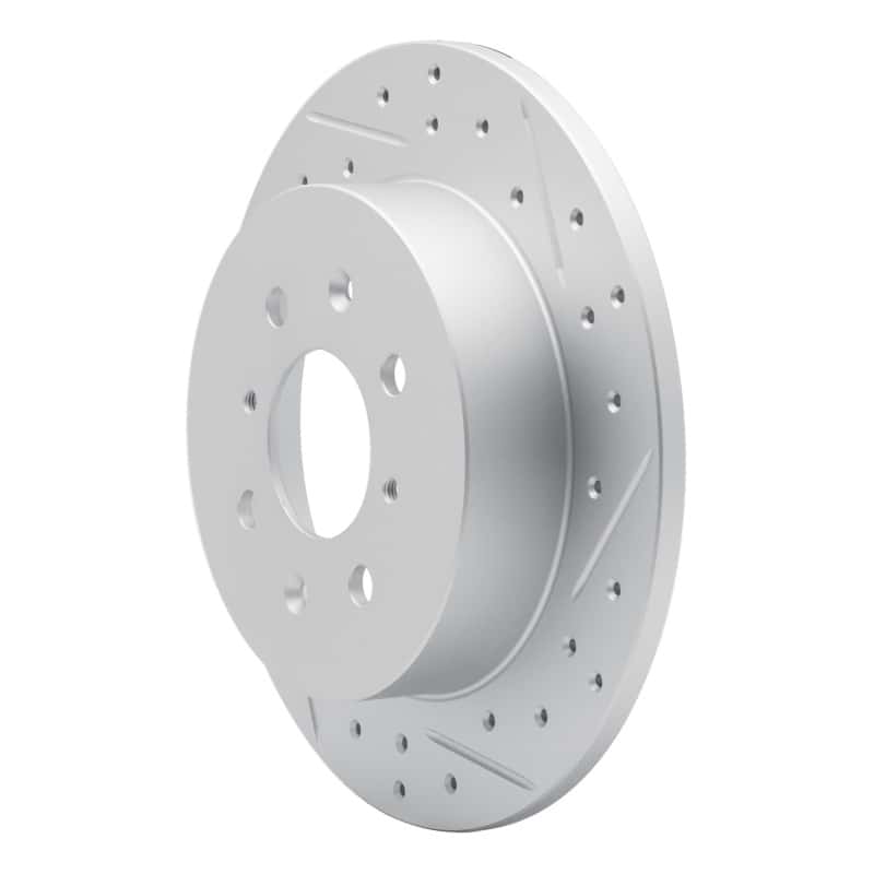 R1 Concepts — R1 01-05 Acura El Rear Right Drilled & Slotted Geo-Carbon Rotor - view 2