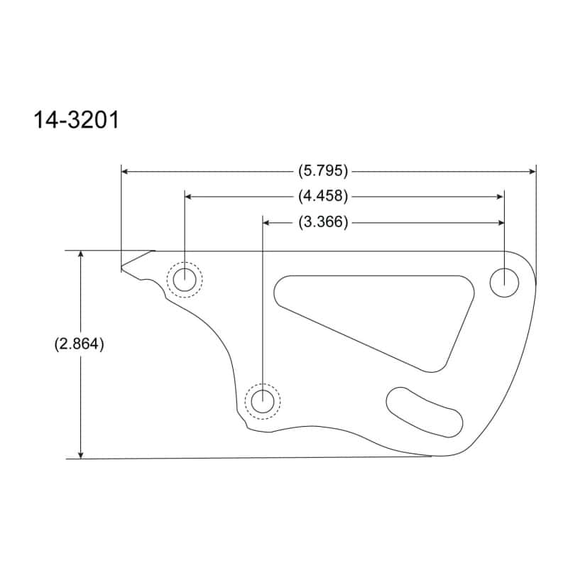 Peterson Fluid Systems — Peterson Fluid Systems Ford Small Block Mount Blade - Right Side
R4 MOUNT BLADE - view 2