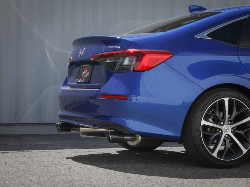 aFe — aFe Takeda 2.5in 304 SS Cat-Back Exhaust System w/CF Tips 2022+ Honda Civic L4-1.5L (t)
Cat-Back Exhaust - view 3