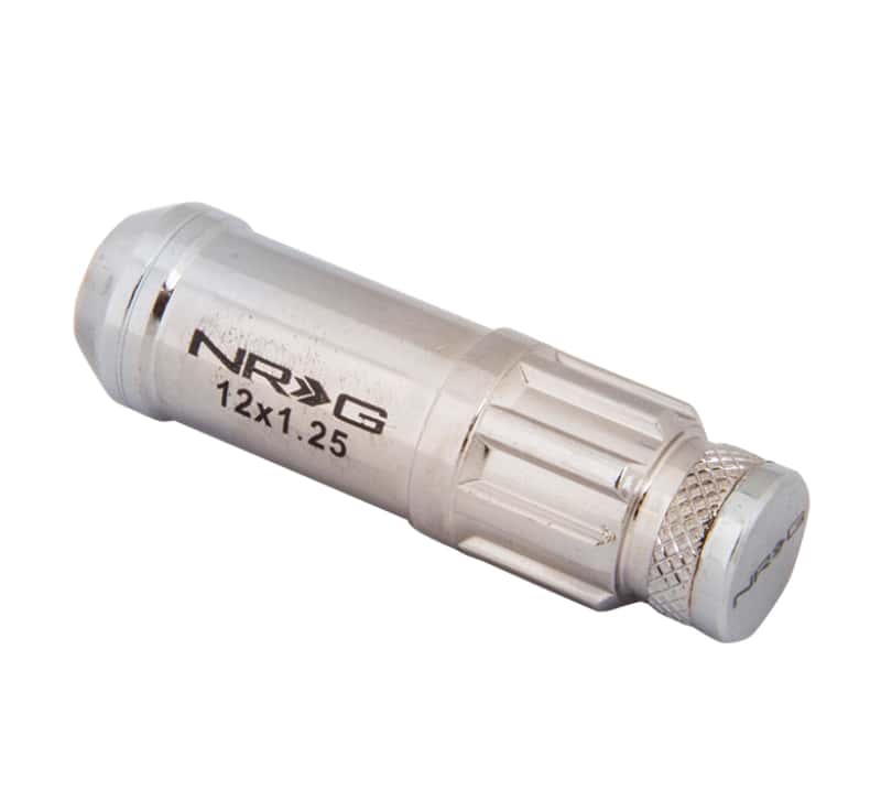 NRG — NRG 700 Series M12 X 1.25 Steel Lug Nut w/Dust Cap Cover Set 21 Pc w/Locks & Lock Socket - Silver - view 2