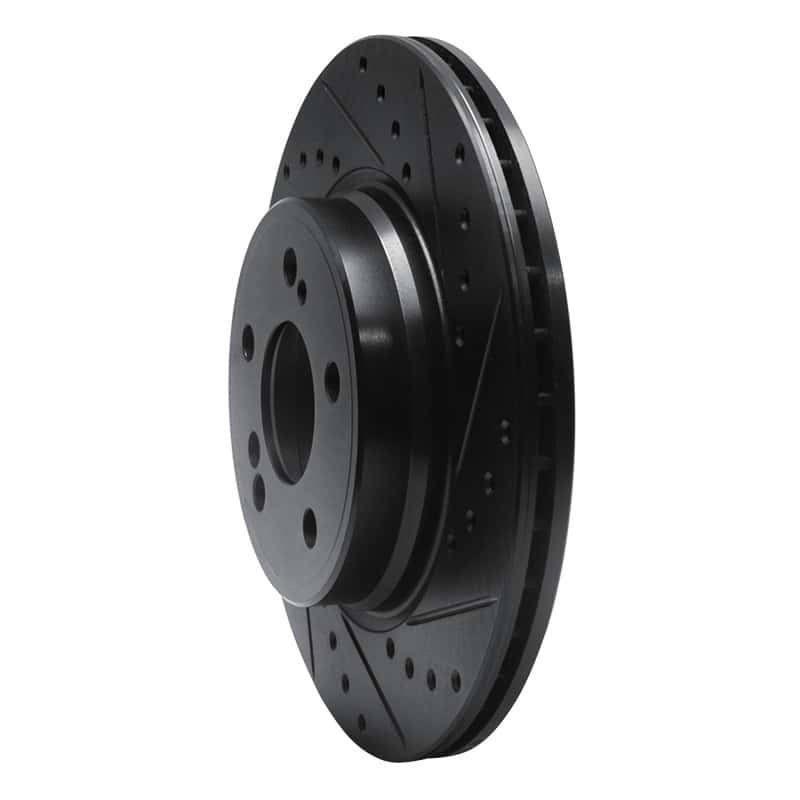 R1 Concepts — R1 93-02 Mercedes-Benz SL600 Rear Right Drilled & Slotted Black Brake Rotor
R1 Brake Rotor Drill - view 2