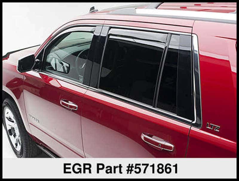 EGR — EGR 15+ Chevy Tahoe/GMC Yukon In-Channel Window Visors - Set of 4 (571861)
IN-CHANNEL SMOKE 4p
571861-IC4-S - view 6