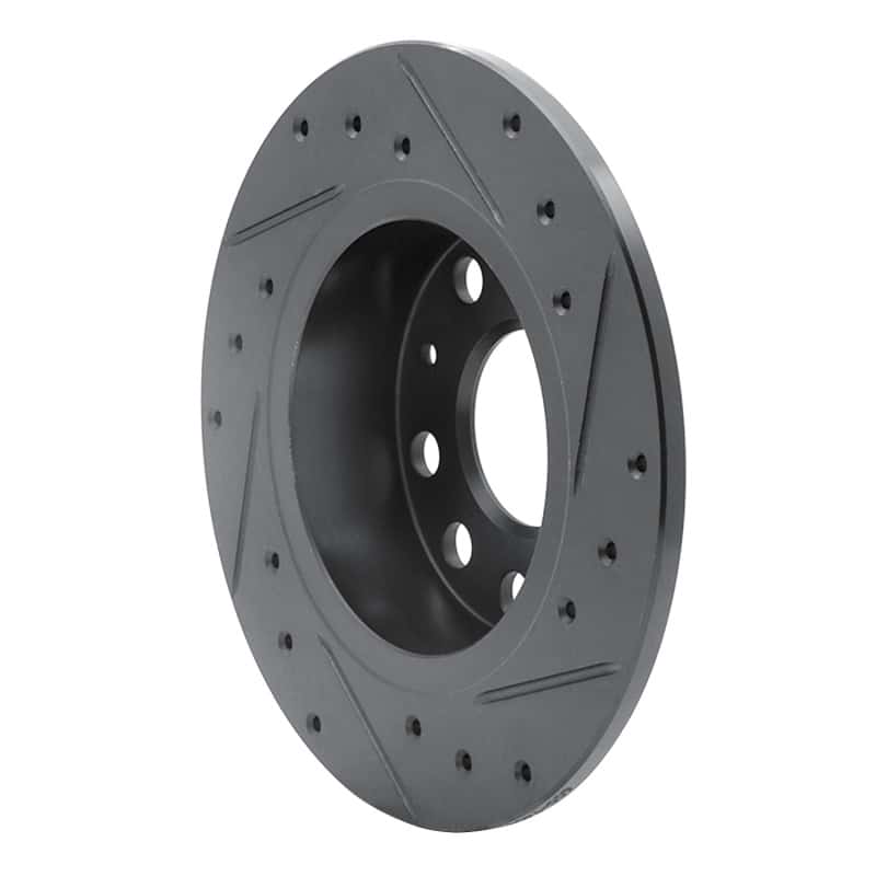 R1 Concepts — R1 10-19 Audi A3 Rear Left Drilled & Slotted Black Brake Rotor
R1 Brake Rotor Drill - view 4