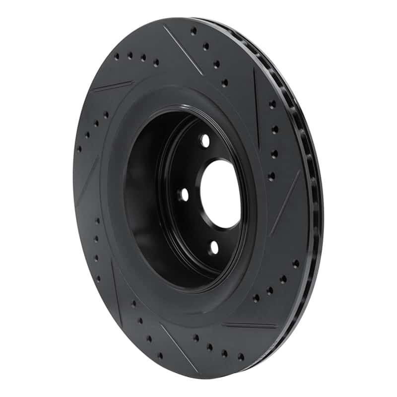 R1 Concepts — R1 08-25 Infiniti Q60 Rear Left Drilled & Slotted Black Brake Rotor
R1 Brake Rotor Drill - view 4