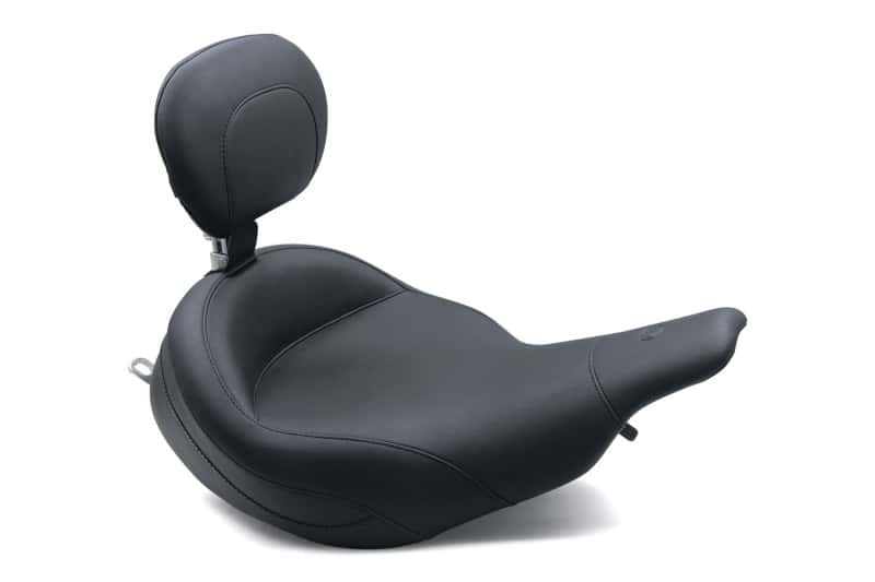 Mustang Motorcycle — Mustang 97-07 Harley Electra Glide, Rd Glide Super Touring Solo Seat w/Driver Backrest - Black - view 1