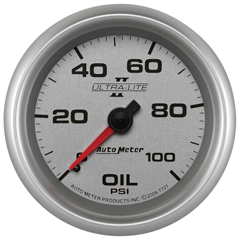 AutoMeter — Autometer Ultra-Lite II 2 5/8in 100psi Mechanical Oil Temp Gauge
2-5/8" OIL PRESS, 0- - view 1