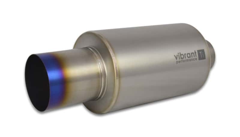 Vibrant — Vibrant Titanium Muffler w/Straight Cut Burnt Tip 3in. Inlet / 3in. Outlet
3"InOutTiMuffBlueTip
3"InOutTiMuffBurnTip - view 1