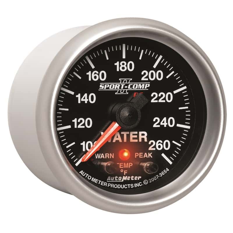 AutoMeter — Autometer Sport-Comp II 52.4mm 100-260 Deg F Water Temp Peak & Warn w/ Electronic Control Gauge
2-1/16" WATER TEMP, - view 11