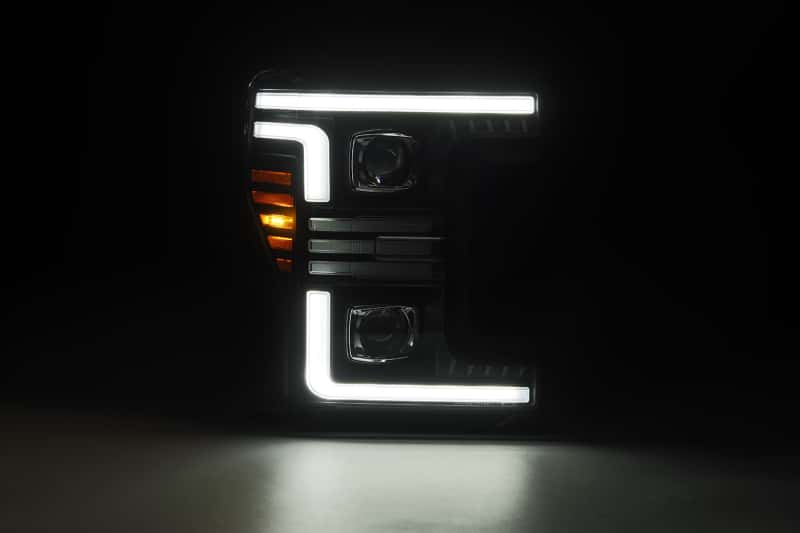 AlphaRex — AlphaRex 17-19 Ford F-250/350/450/550  Super Duty PRO-Series Proj Headlights Black w/SeqSig & DRL
Projector Headlights - view 5
