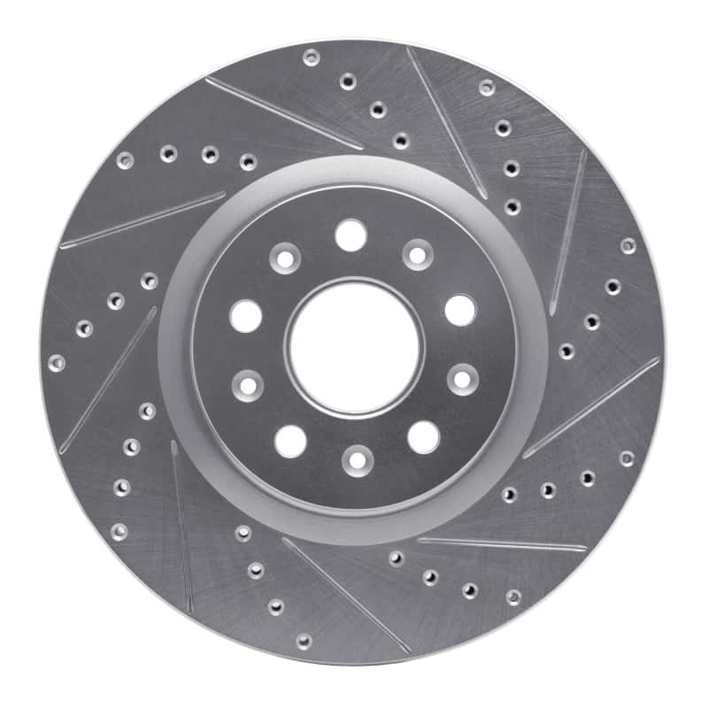 R1 Concepts — R1 14-25 Cadillac CT5 Front Right Drilled & Slotted Silver Brake Rotor
R1 Brake Rotor Drill - view 1